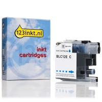 123inkt huismerk vervangt Brother LC-12EC inktcartridge cyaan LC12ECC 028937