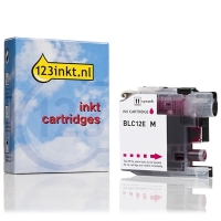 123inkt huismerk vervangt Brother LC-12EM inktcartridge magenta