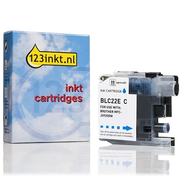 123inkt huismerk vervangt Brother LC-22EC inktcartridge cyaan LC22ECC 028945 - 1