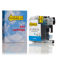 123inkt huismerk vervangt Brother LC-22UC XL inktcartridge cyaan