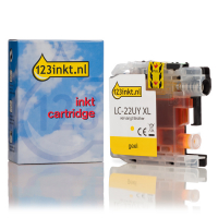 123inkt huismerk vervangt Brother LC-22UY XL inktcartridge geel LC-22UYC 350035