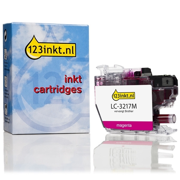 123inkt huismerk vervangt Brother LC-3217M inktcartridge magenta LC3217MC 028905 - 1