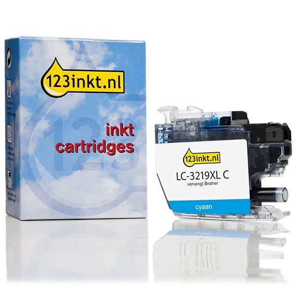 123inkt huismerk vervangt Brother LC-3219XL C inktcartridge cyaan hoge capaciteit LC3219XLCC 028911 - 1