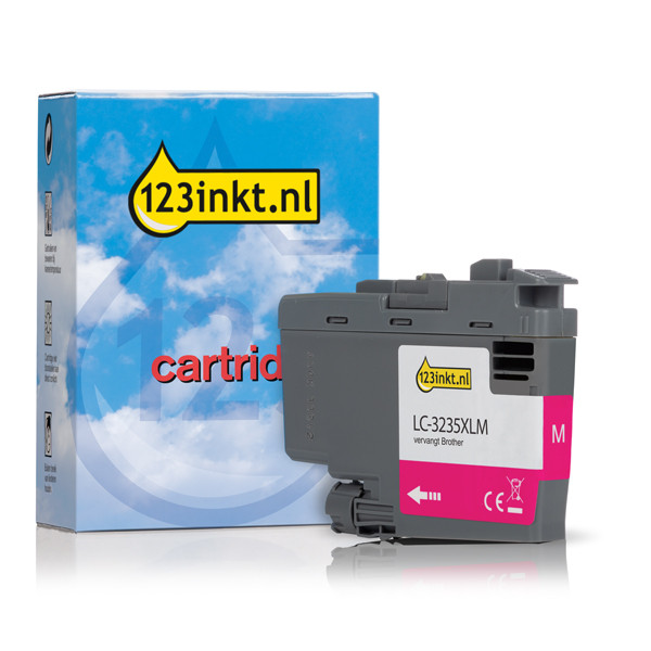 123inkt huismerk vervangt Brother LC-3235XLM inktcartridge magenta hoge capaciteit LC3235XLMC 051199 - 1