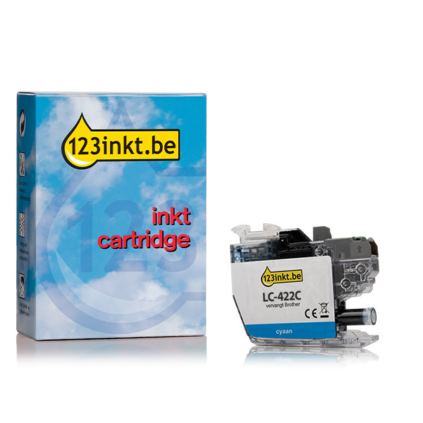 123inkt huismerk vervangt Brother LC-422C inktcartridge cyaan LC-422CC 051307 - 1