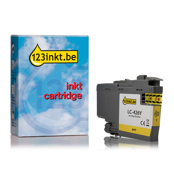 123inkt huismerk vervangt Brother LC-426Y inktcartridge geel LC426YC 051265 - 1