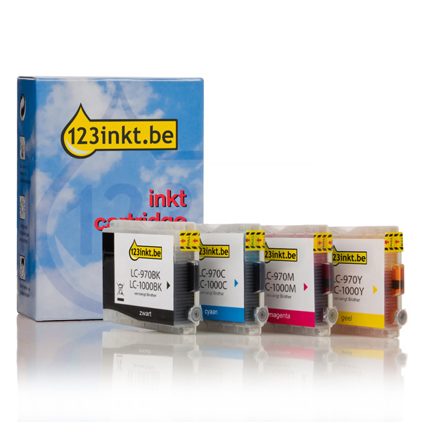 123inkt huismerk vervangt Brother LC-970VALBP multipack 4 inktcartridges LC-970VALBPC 132114 - 1