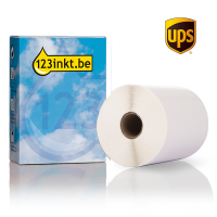 123inkt huismerk vervangt Brother RD-S02E1 voorgestanste UPS labels 102 mm x 152 mm 653169