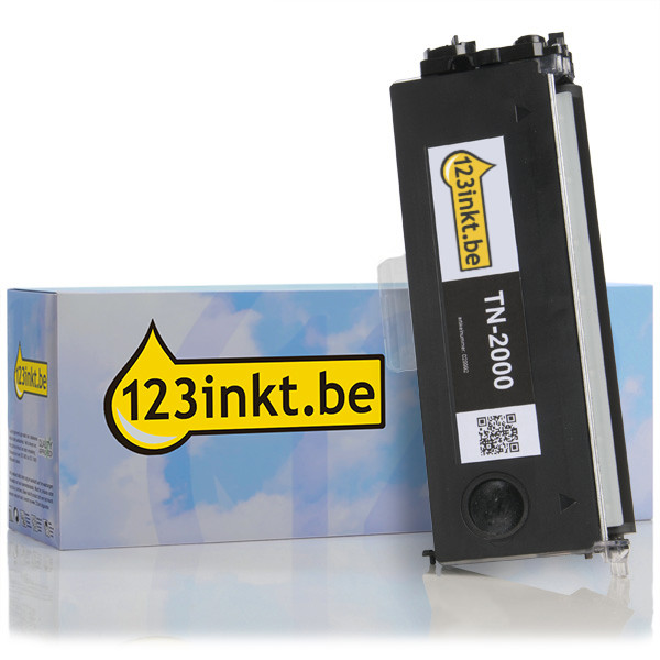 123inkt huismerk vervangt Brother TN-2000 toner zwart TN2000C 029992 - 1