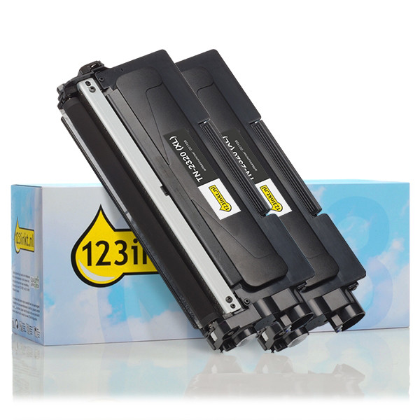 123inkt huismerk vervangt Brother TN-2320 toner zwart extra hoge capaciteit dubbelpak  160728 - 1
