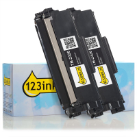 123inkt huismerk vervangt Brother TN-2320 toner zwart hoge capaciteit dubbelpak TN2320TWINC 160702