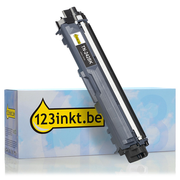 123inkt huismerk vervangt Brother TN-242BK toner zwart TN242BKC 051061 - 1