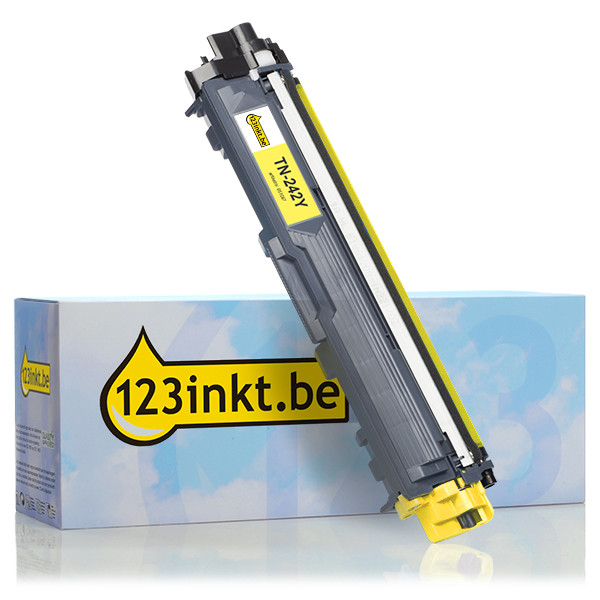 123inkt huismerk vervangt Brother TN-242Y toner geel TN242YC 051067 - 1