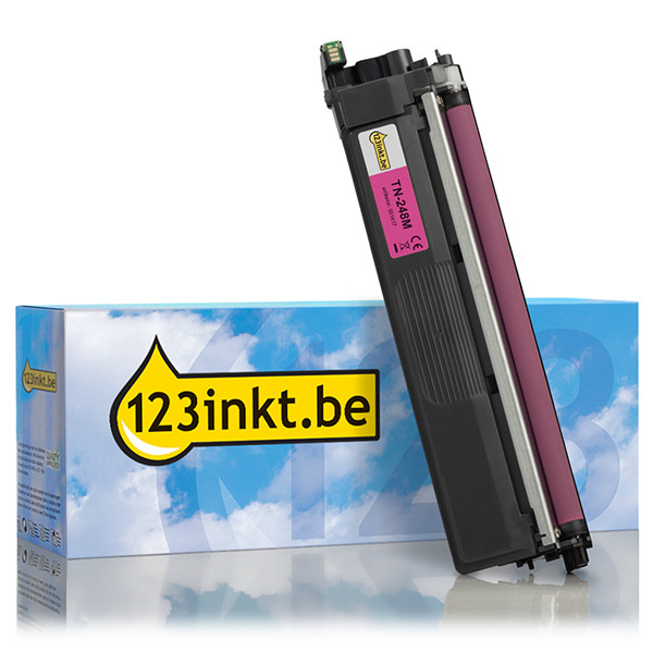 123inkt huismerk vervangt Brother TN-248M toner magenta TN248MC 051417 - 1
