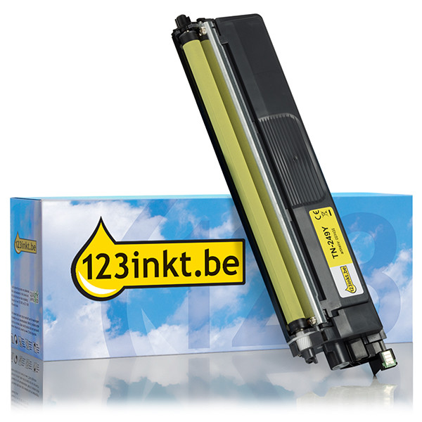 123inkt huismerk vervangt Brother TN-249Y toner geel extra hoge capaciteit TN249YC 051435 - 1
