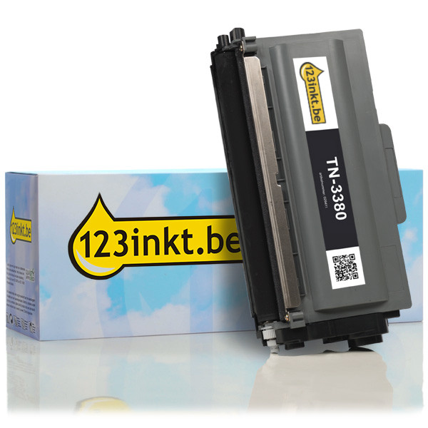 123inkt huismerk vervangt Brother TN-3380 toner zwart hoge capaciteit TN3380C 029411 - 1