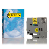 123inkt huismerk vervangt Brother TZe-C31 tape zwart op fluorescerend geel 12 mm TZeC31C 080653