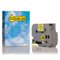 123inkt huismerk vervangt Brother TZe-C51 tape zwart op fluorescerend geel 24 mm TZeC51C 080655