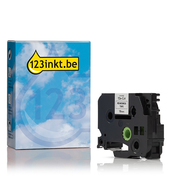 123inkt huismerk vervangt Brother TZe-CL4 reinigingstape 18 mm TZeCL4C 080903 - 1