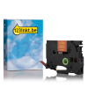 123inkt huismerk vervangt Brother TZe-RW34 tape goud op wijnrood 12 mm