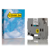 123inkt huismerk vervangt Brother TZe-S131 extra klevend tape zwart op transparant 12 mm TZeS131C 080661