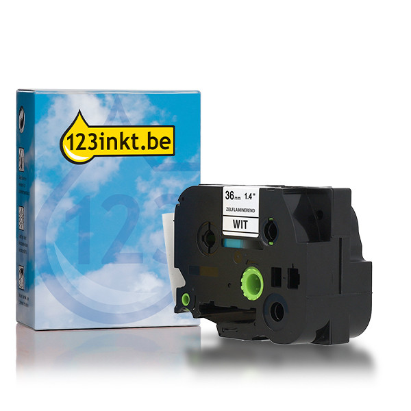 123inkt huismerk vervangt Brother TZe-SL261 zelflaminerend tape zwart op wit 36 mm 080837 - 1