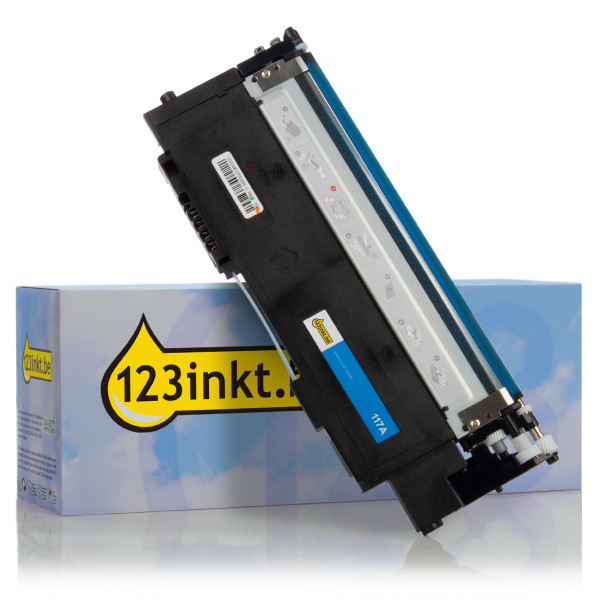 123inkt huismerk vervangt HP 117A (W2071A) toner cyaan  W2071AC 055459 - 1