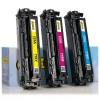 123inkt huismerk vervangt HP 125A (CF373AM) multipack cyaan/magenta/geel 054765 - 1