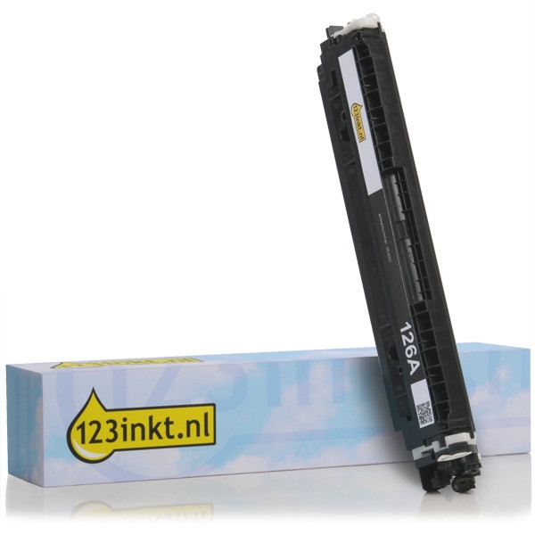 123inkt huismerk vervangt HP 126A (CE310A) toner zwart CE310AC 054001 - 1