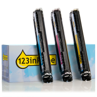 123inkt huismerk vervangt HP 126A (CF341A) multipack cyaan/magenta/geel CF341AC 054095