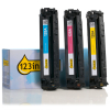 123inkt huismerk vervangt HP 128A (CF371AM) multipack cyaan/magenta/geel 054761 - 1
