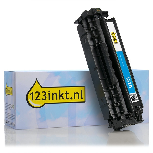 123inkt huismerk vervangt HP 131A (CF211A) toner cyaan CF211AC 054157 - 1