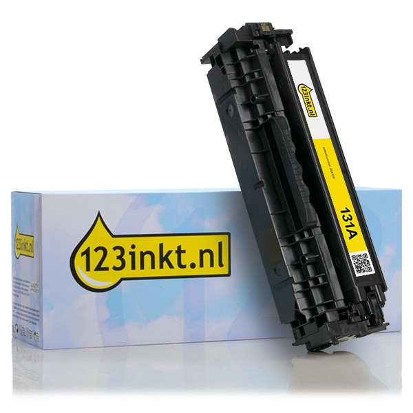 123inkt huismerk vervangt HP 131A (CF212A) toner geel CF212AC 054159 - 1