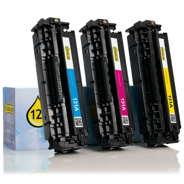 123inkt huismerk vervangt HP 131A (U0SL1AM) multipack cyaan/magenta/geel U0SL1AMC 054811 - 1