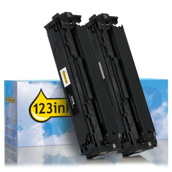 123inkt huismerk vervangt HP 131X (CF210XD) toner zwart hoge capaciteit duopack 132197 - 1