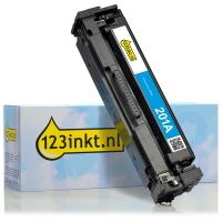 123inkt huismerk vervangt HP 201A (CF401A) toner cyaan CF401AC 054859