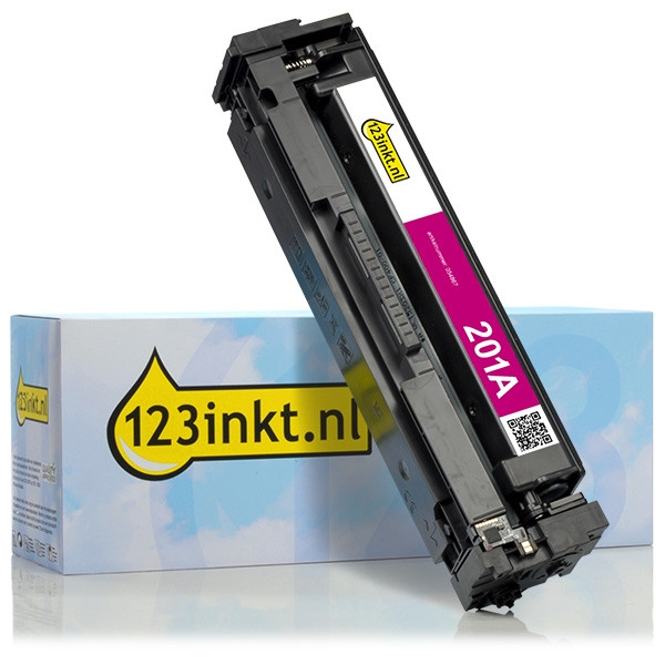 123inkt huismerk vervangt HP 201A (CF403A) toner magenta CF403AC 054867 - 1