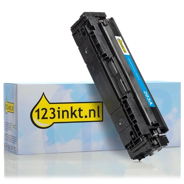 123inkt huismerk vervangt HP 203A (CF541A) toner cyaan CF541AC 055213 - 1