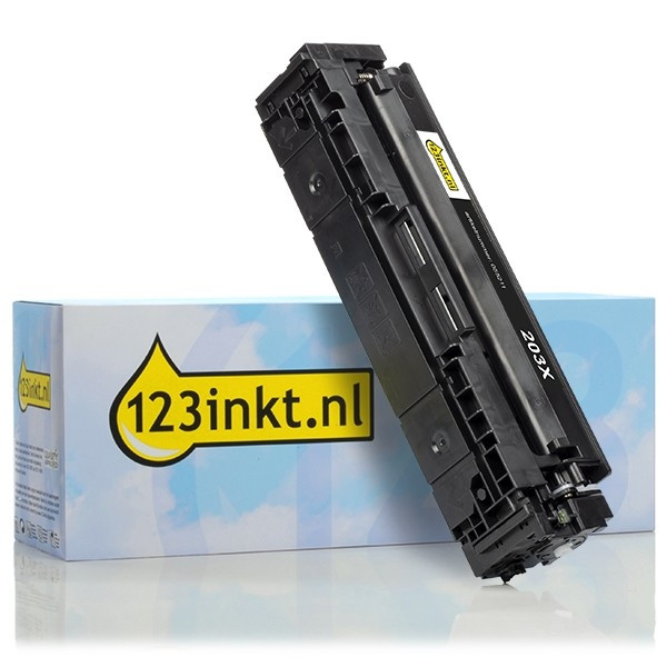 123inkt huismerk vervangt HP 203X (CF540X) toner zwart hoge capaciteit CF540XC 055211 - 1