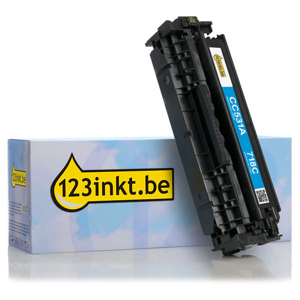 123inkt huismerk vervangt HP 304A (CC531A) toner cyaan CC531AC 039825 - 1