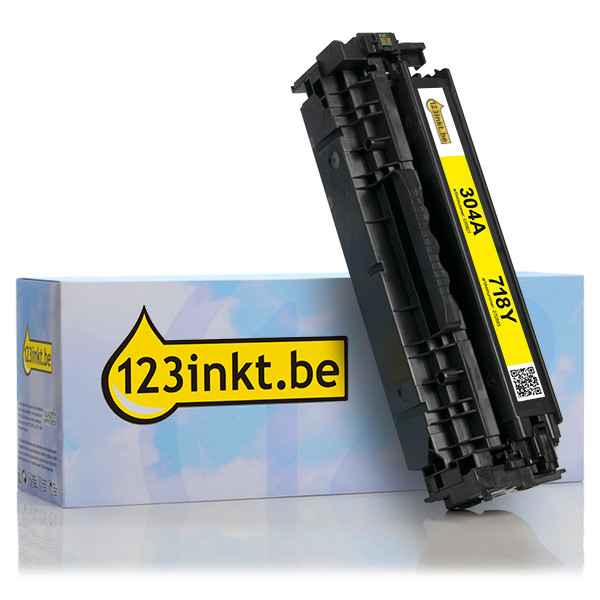 123inkt huismerk vervangt HP 304A (CC532A) toner geel CC532AC 039827 - 1