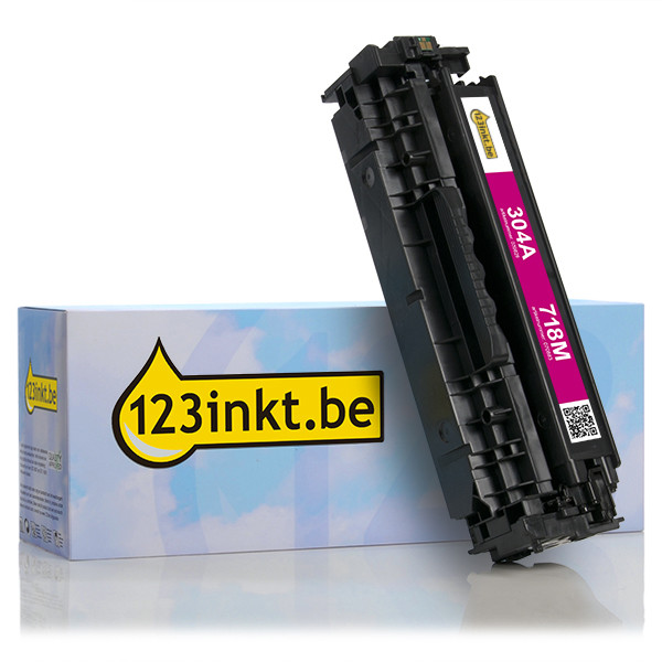 123inkt huismerk vervangt HP 304A (CC533A) toner magenta CC533AC 039829 - 1