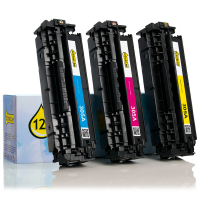 123inkt huismerk vervangt HP 305A (CF370AM) multipack cyaan/magenta/geel CF370AMC 054767