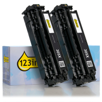 123inkt huismerk vervangt HP 305X (CE410XD) toner zwart dubbelpak CE410XDC 054769