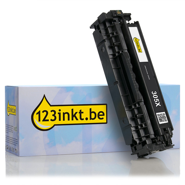 123inkt huismerk vervangt HP 305X (CE410X) toner zwart hoge capaciteit CE410XC 054059 - 1