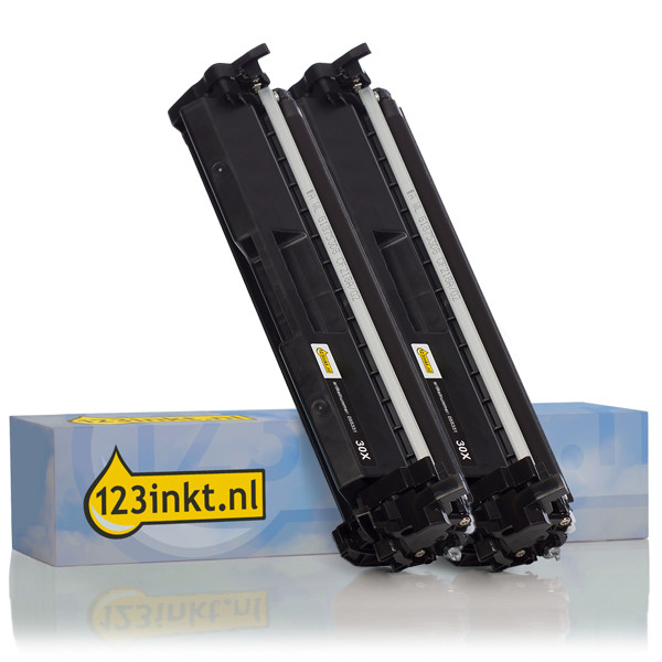 123inkt huismerk vervangt HP 30X (CF230X) toner zwart hoge capaciteit dubbelpak CF230XC 160716 - 1