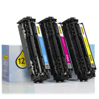 123inkt huismerk vervangt HP 312A (CF440AM) multipack cyaan/magenta/geel CF440AMC 055071