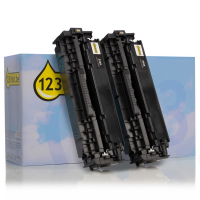 123inkt huismerk vervangt HP 312X (CF380XD) toner zwart hoge capaciteit dubbelpak CF380XDC 132171