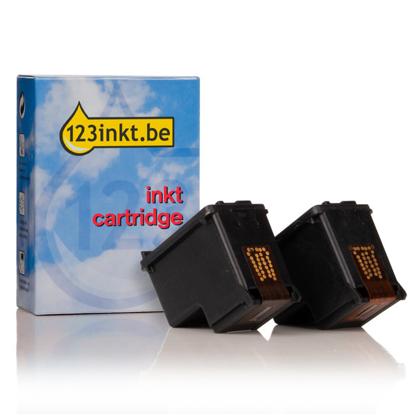 123inkt huismerk vervangt HP 338 (CB331EE) inktcartridge zwart dubbelpak CB331EEC 132191 - 1