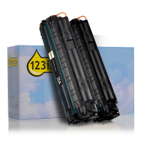 123inkt huismerk vervangt HP 35AD (CB435AD) toner zwart dubbelpak CB435ADC 132122